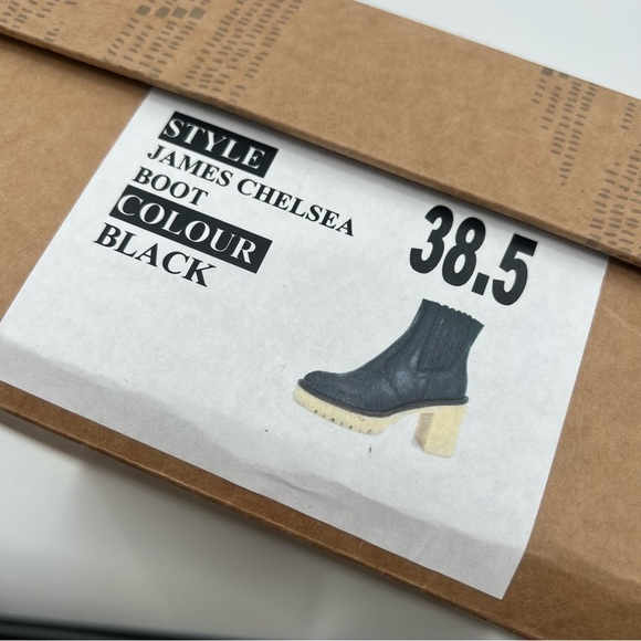 NWT Free People James Chelsea Black Boots Chunky Feels Ankle Booties 38.5 US 8.5 - Picture 11 of 16